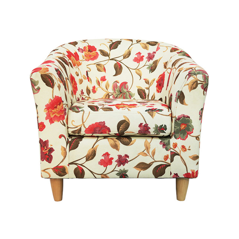 Fauteuil enfant avec accoudoirs, mini-fauteuil confortable recouvert de tissu en coton à motifs