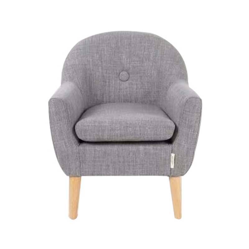 Fauteuil pour enfants, fauteuil confortable avec pieds en bois robustes et tissu doux