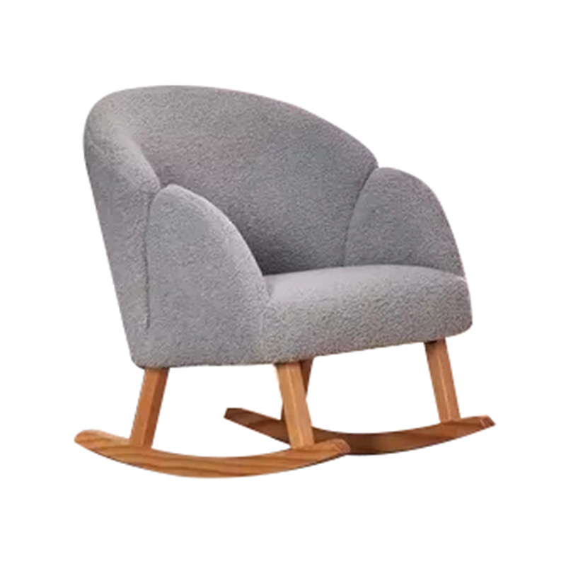 Fauteuil à bascule pour enfants avec accoudoirs, touche enfant confortable avec tissu bouclé