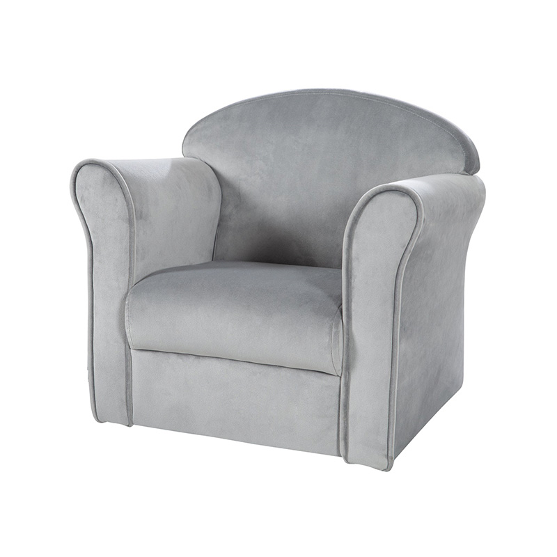 Canapé simple enfant avec accoudoirs, mini-fauteuil confortable recouvert de velours doux