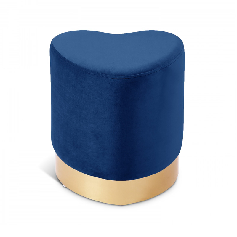 Pouf en forme de coeur en velours