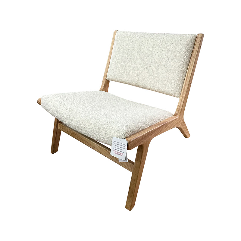 Chaise rembourrée Boucle avec structure en bois