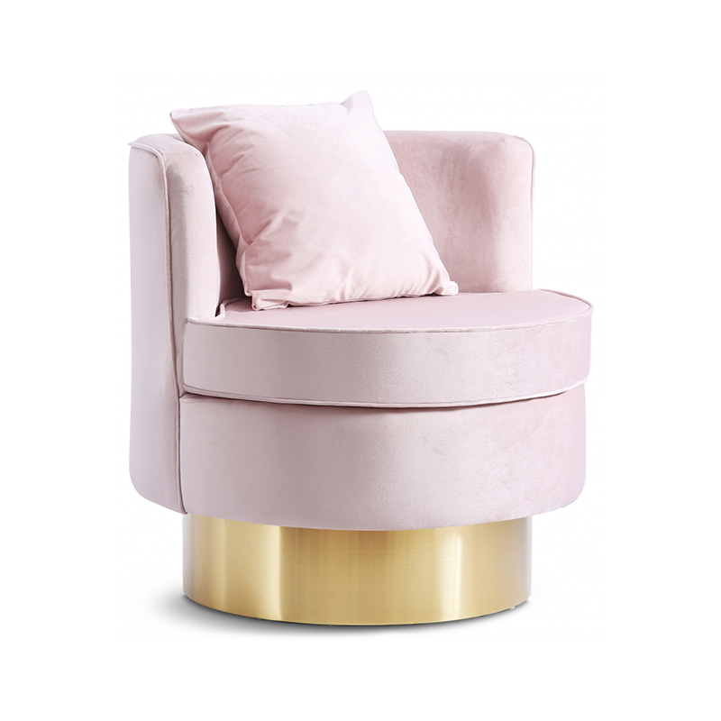 Fauteuil d'appoint pivotant en velours