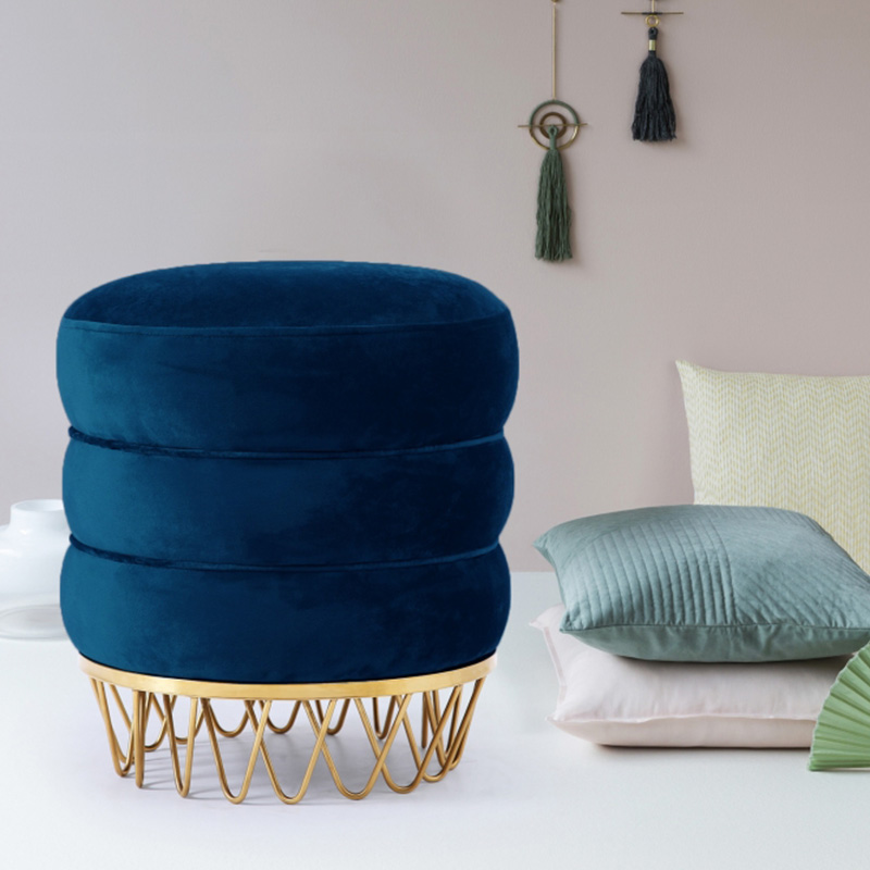 Pouf en velours