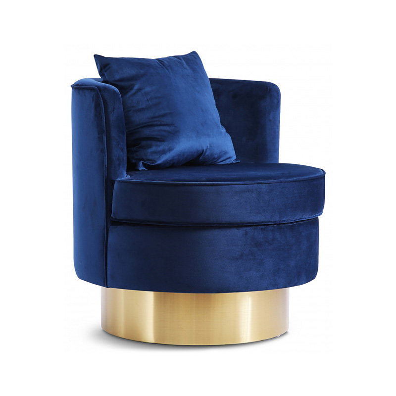 Fauteuil d'appoint pivotant en velours